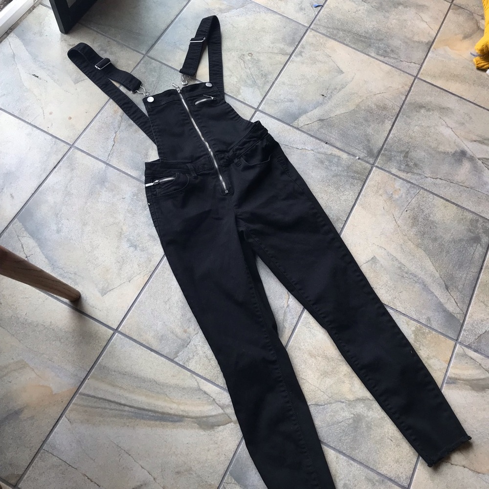 Black Zip overalls